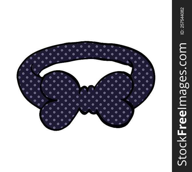 cartoon doodle black bow tie