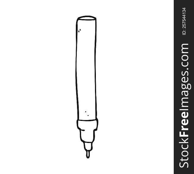 Black And White Cartoon Fineliner Pen