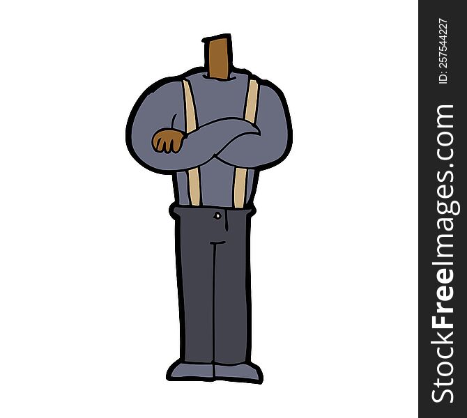 cartoon body with folded arms (mix and match cartoons or add own photos