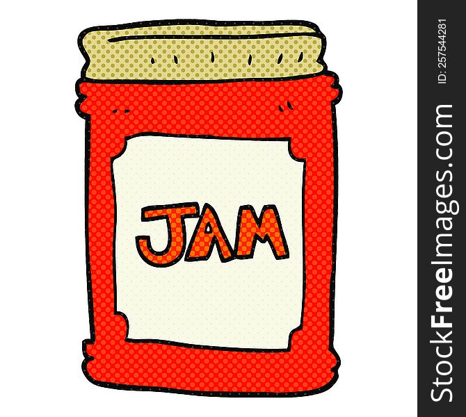 freehand drawn cartoon jam jar