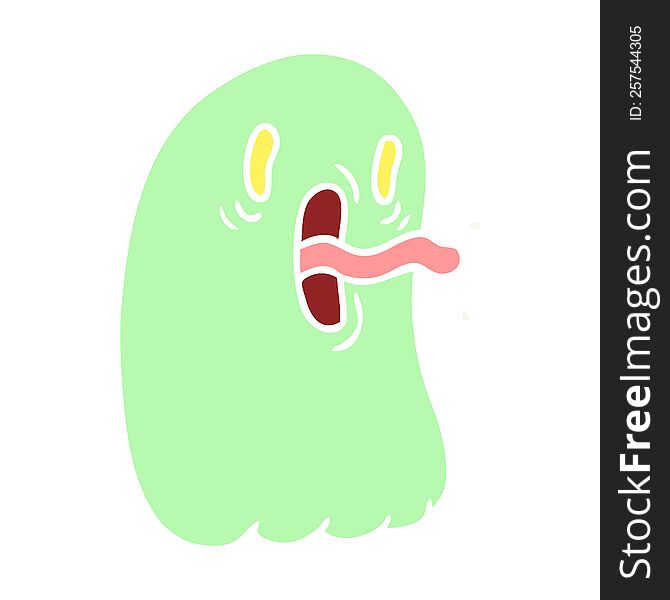 freehand drawn cartoon of kawaii scary ghost