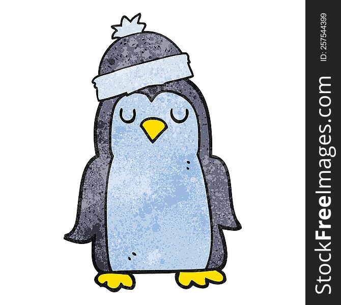 Textured Cartoon Penguin