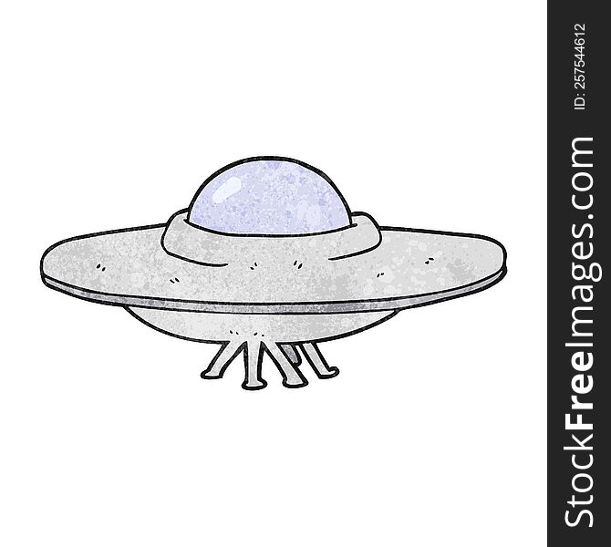 Textured Cartoon Flying Saucer