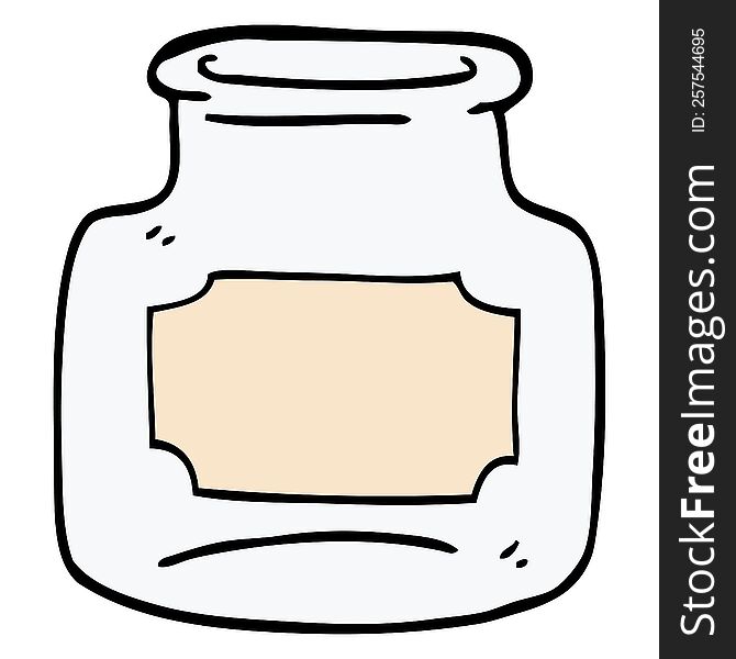 cartoon doodle of clear glass jar