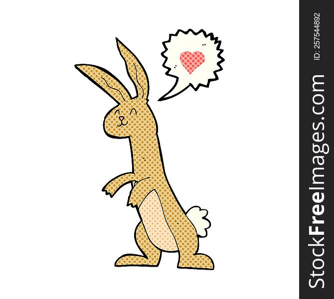Cartoon Rabbit In Love