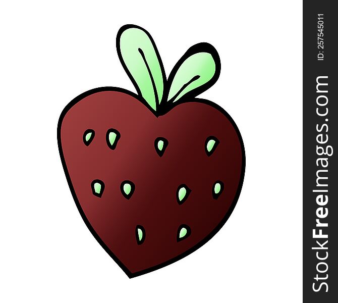 cartoon doodle strawberry fr