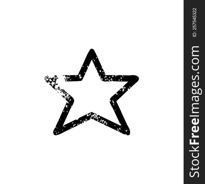 Star Shape Distressed Icon