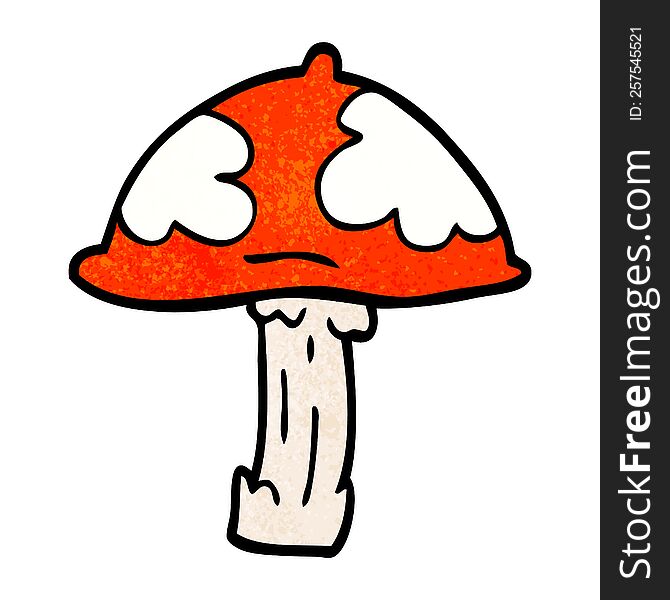 Cartoon Doodle Poisonous Toadstool