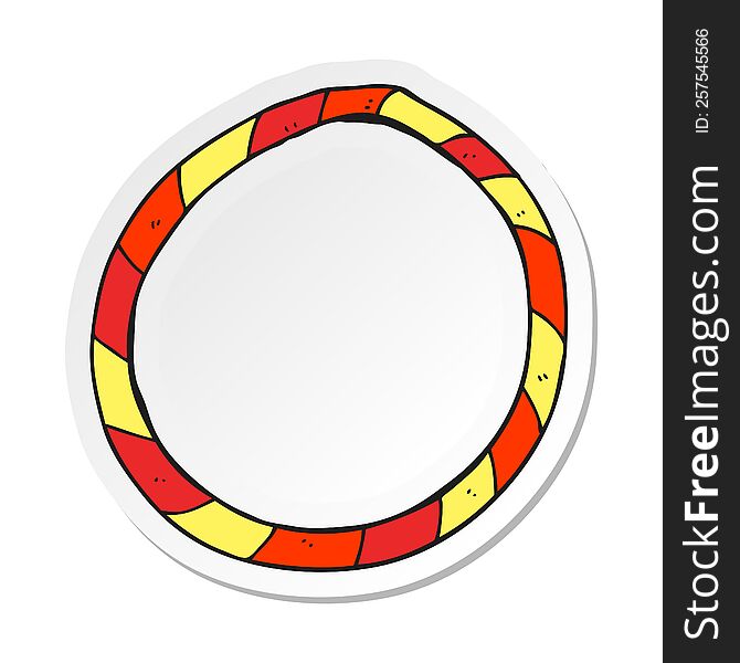 sticker of a cartoon hula hoop