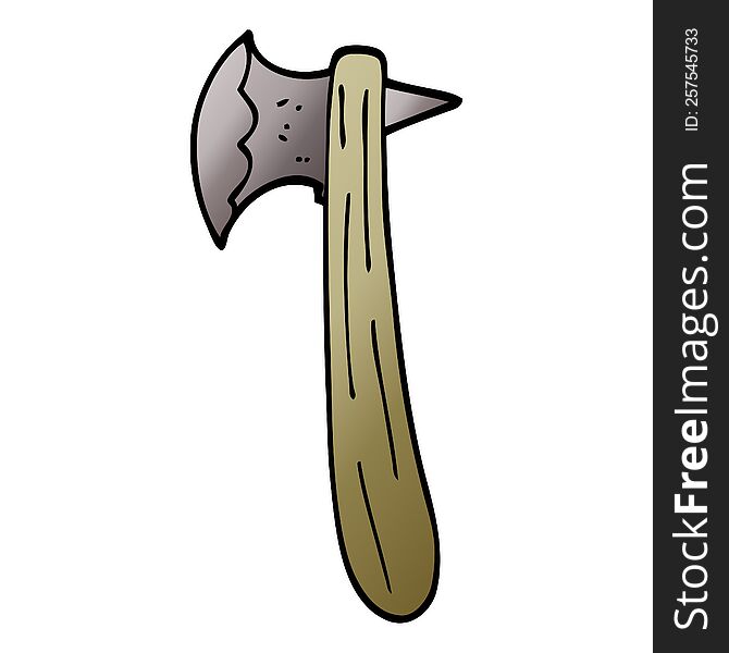 cartoon doodle old axe