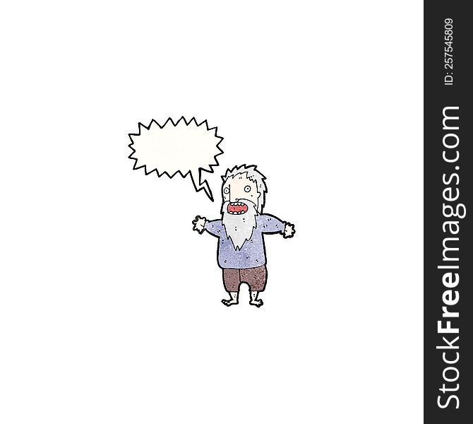 Shouting Old Man Cartoon