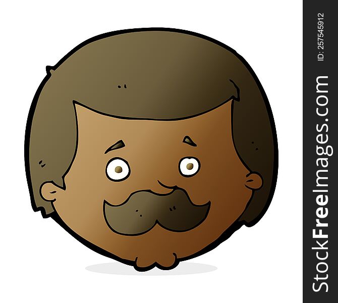 cartoon man with mustache