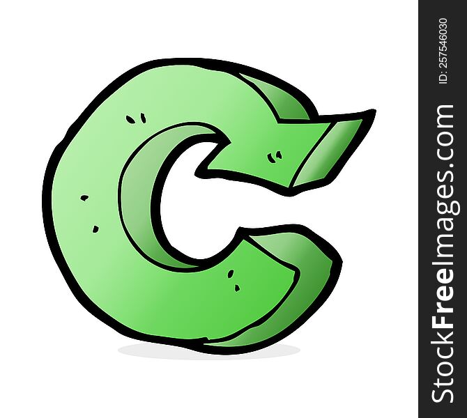 cartoon recycling symbol