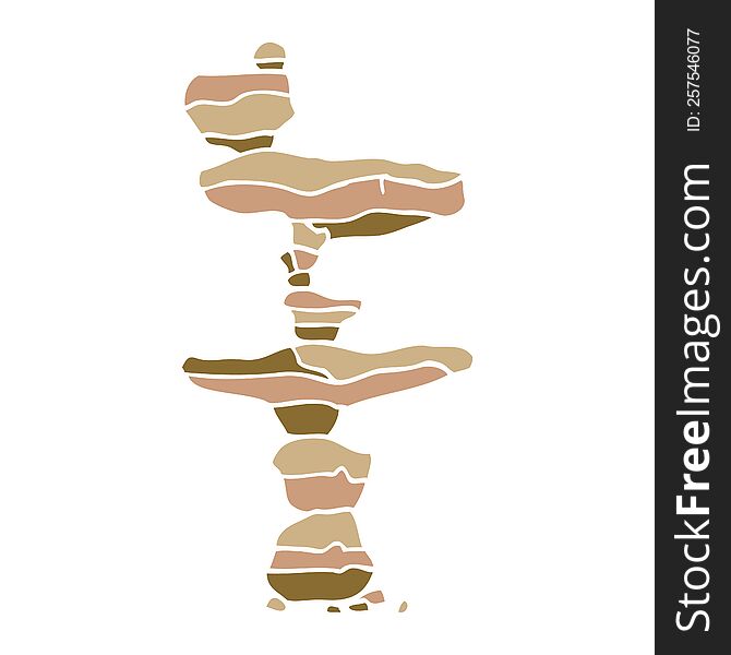 Cartoon Doodle Of Stacked Stones