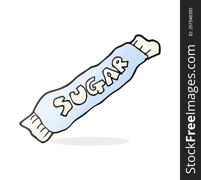 Cartoon Packet Of Sugar