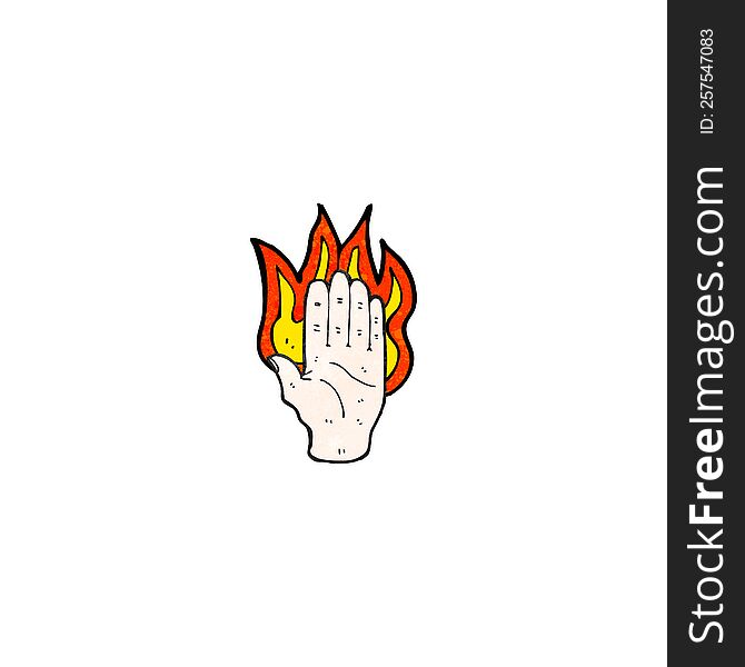 flaming hand symbol
