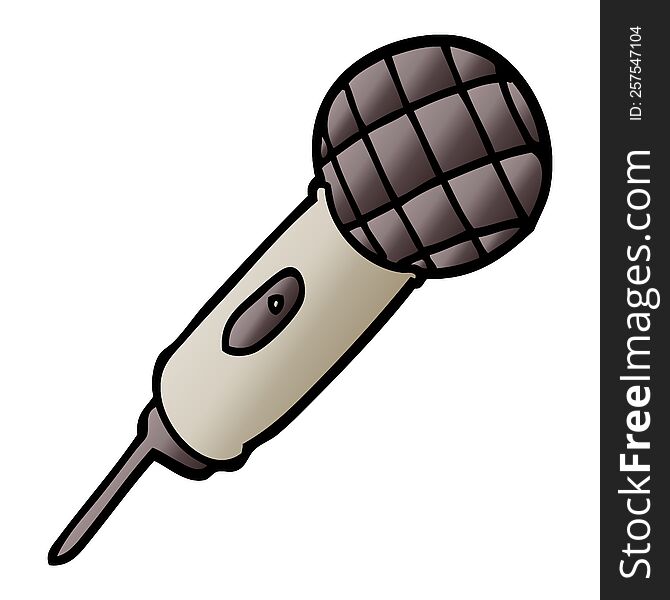 vector gradient illustration cartoon microphone