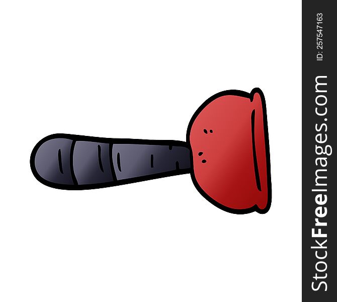 Cartoon Doodle Toilet Plunger