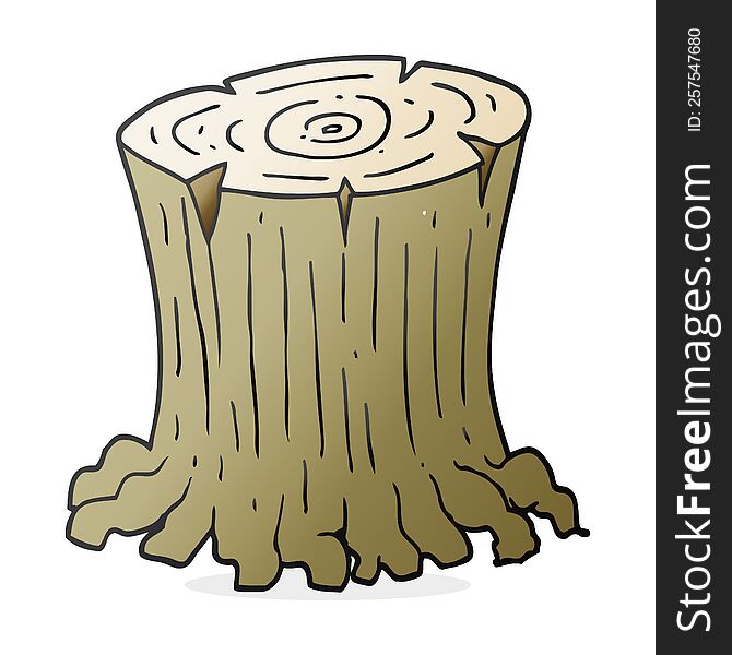 cartoon big tree stump