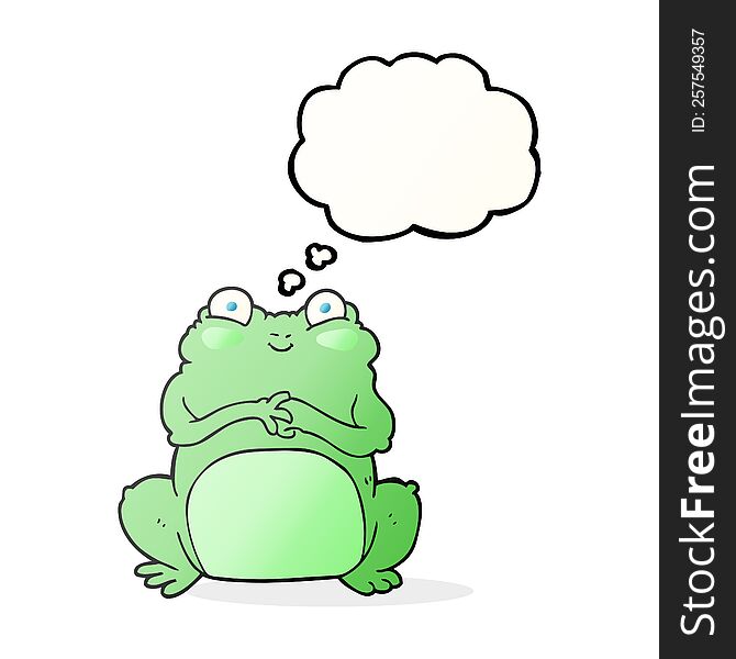 Thought Bubble Cartoon Funny Frog