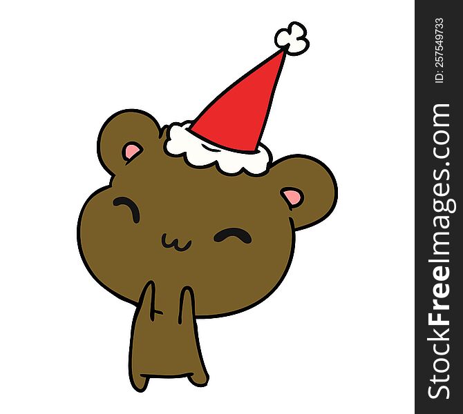 Christmas Cartoon Of Kawaii Bear