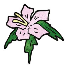 Free Cartoon Doodle Exotic Flower Royalty Free Stock Photos - 257555488