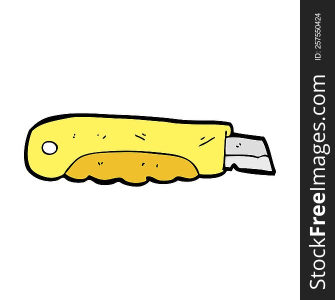 Cartoon Construction Knife