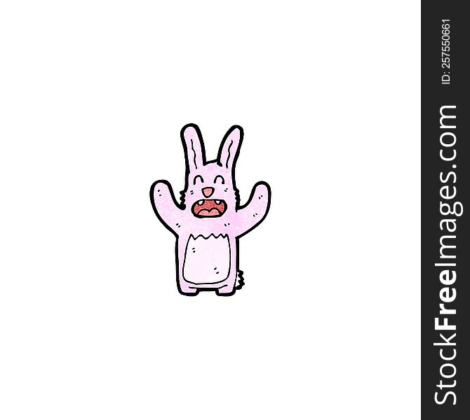 cartoon pink rabbit