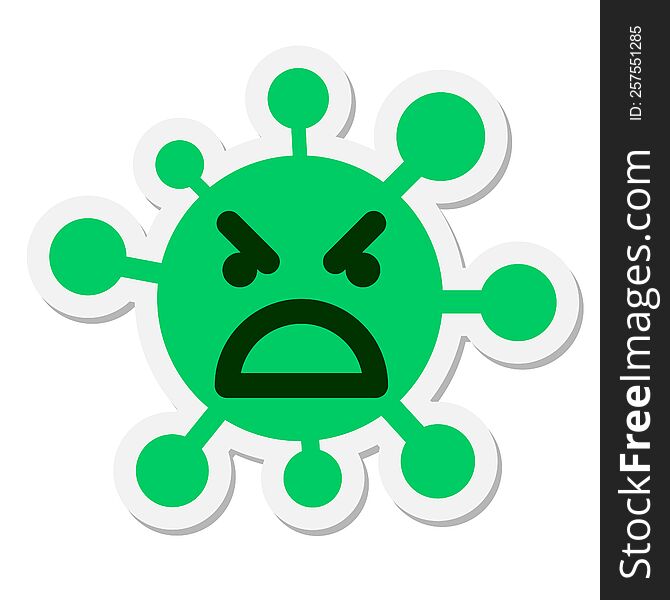 simple angry boss virus sticker