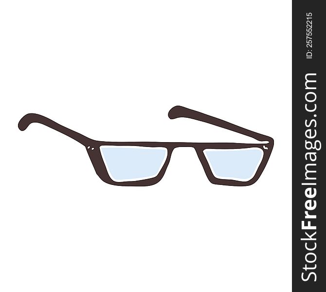 flat color illustration of spectacles. flat color illustration of spectacles