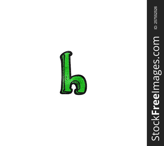 cartoon letter h