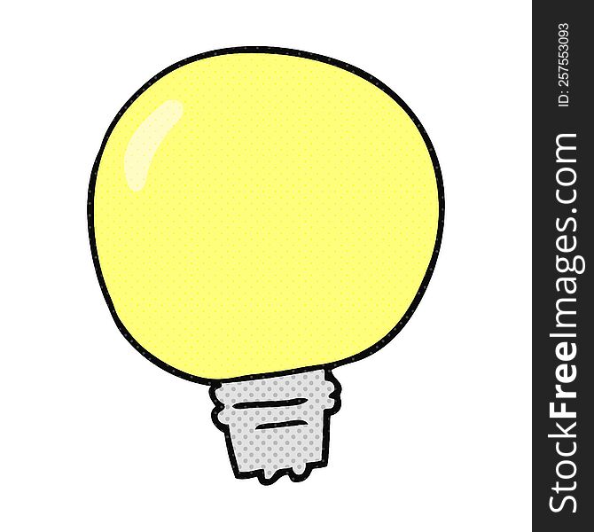 freehand drawn cartoon light bulb