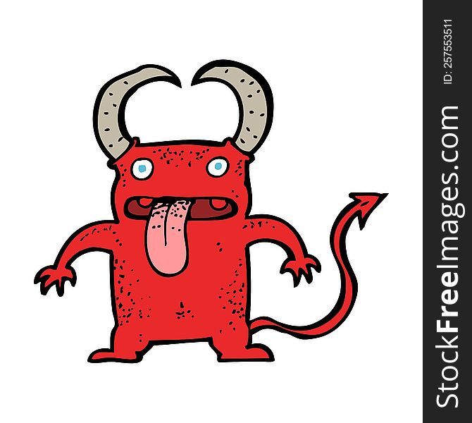 cartoon little devil