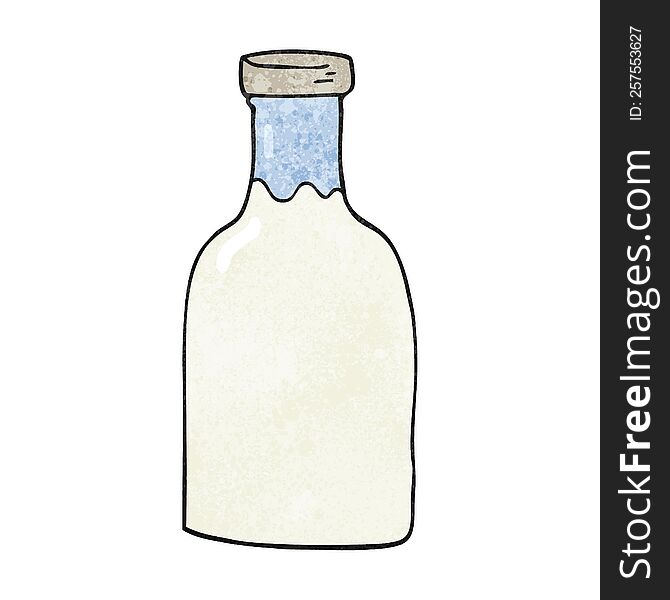 Textured Cartoon Milk Bottle