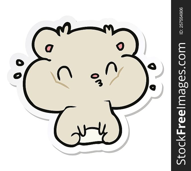sticker of a cartoon hamster