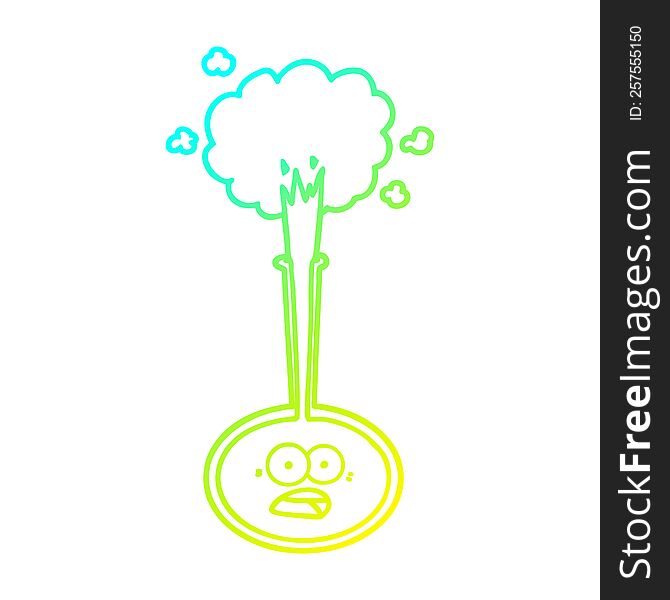 Cold Gradient Line Drawing Cartoon Science Accident