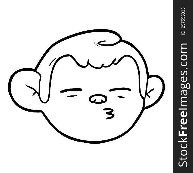 cartoon monkey face. cartoon monkey face