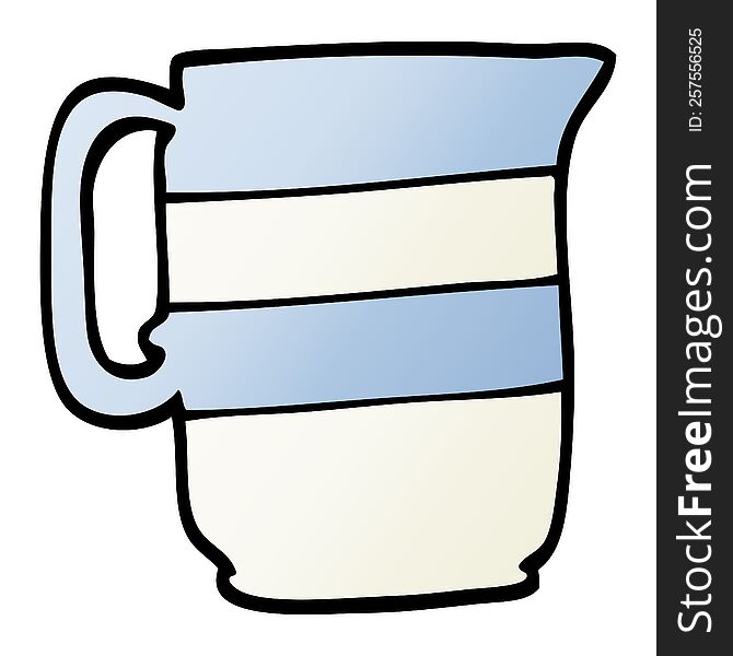 vector gradient illustration cartoon milk jug