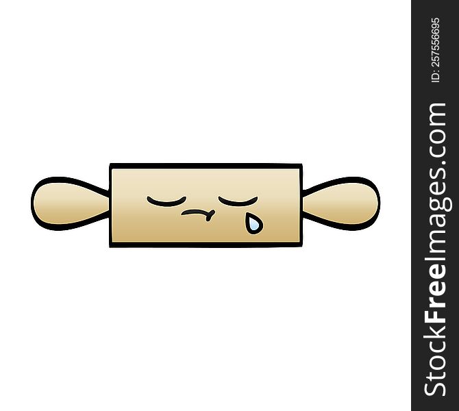 gradient shaded cartoon of a rolling pin