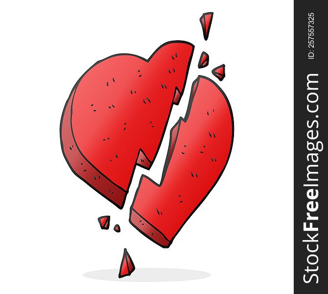 Cartoon Broken Heart Symbol