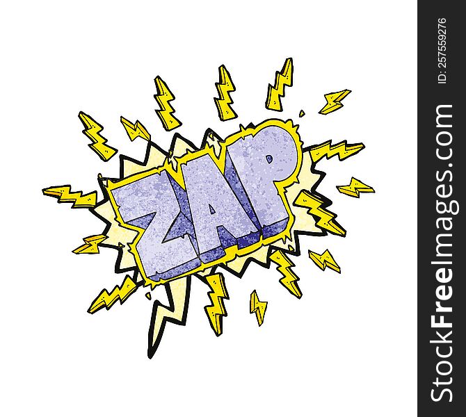 Speech Bubble Textured Cartoon Zap Symbol
