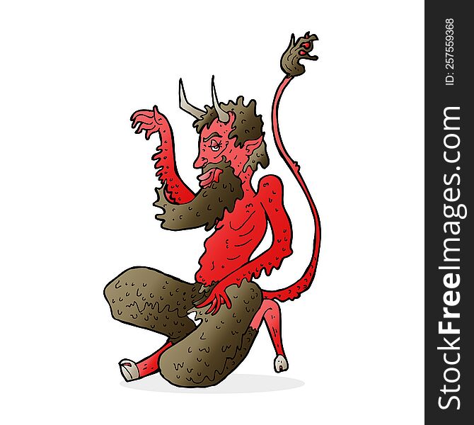 cartoon traditional devil