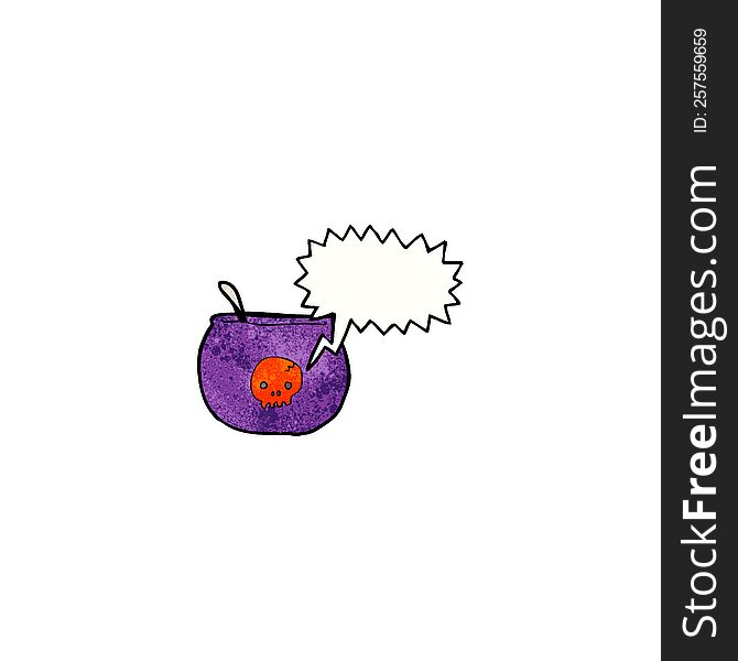 cartoon spooky cauldron