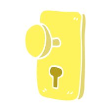 Free Cartoon Doodle Door Handle Stock Image - 257567201