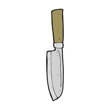 Cartoon Kitchen Knife Royalty Free Stock Images