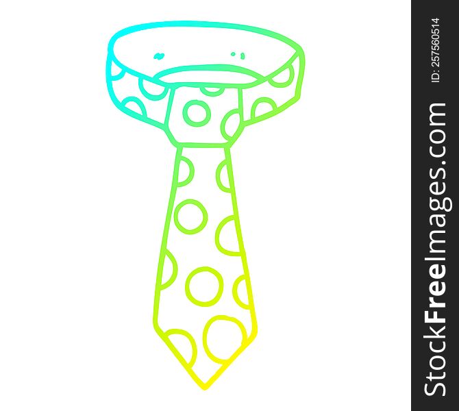 cold gradient line drawing cartoon patterned tie