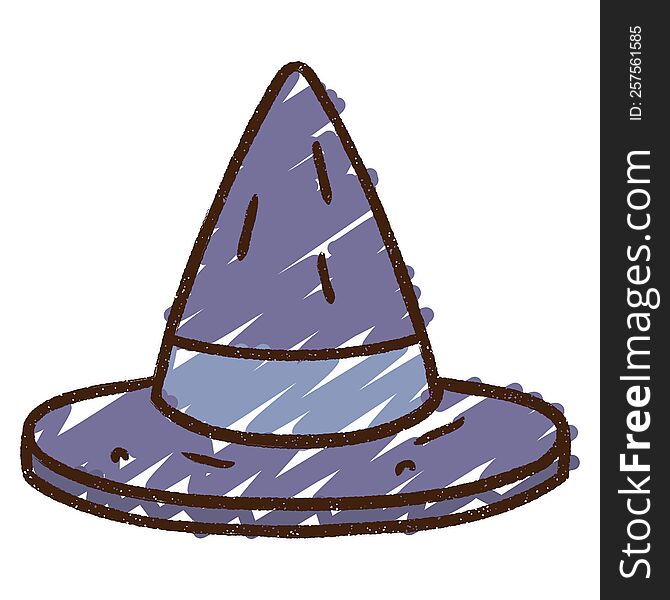 Pointy Hat Chalk Drawing