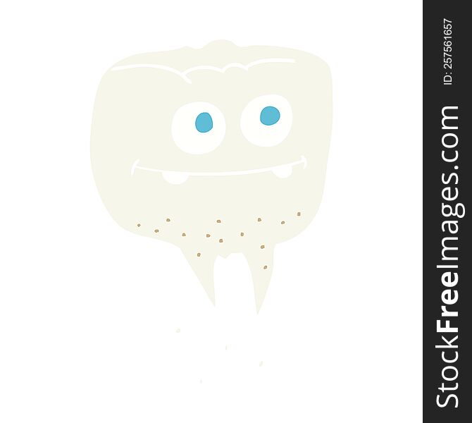 flat color illustration of tooth. flat color illustration of tooth