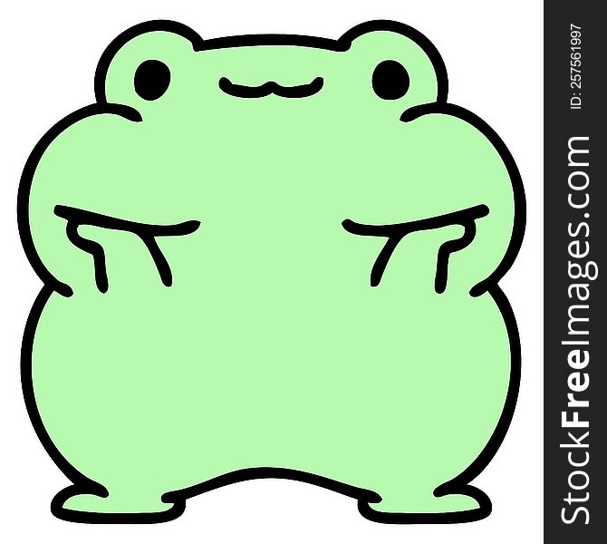 cartoon of a cute frog. cartoon of a cute frog