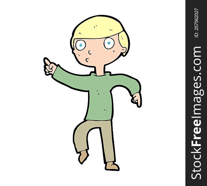 Cartoon Boy Pointing
